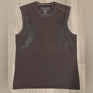 Guess Man Brown Tank Top Size S Vintage